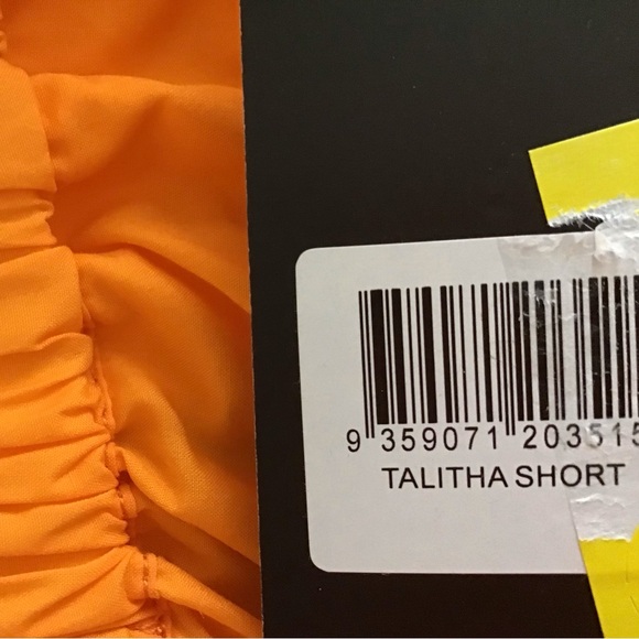Nicholas Tie Waist Cotton Shorts Orange Button Fly Talitha Size 4 - Picture 9 of 9